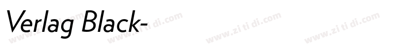 Verlag Black字体转换